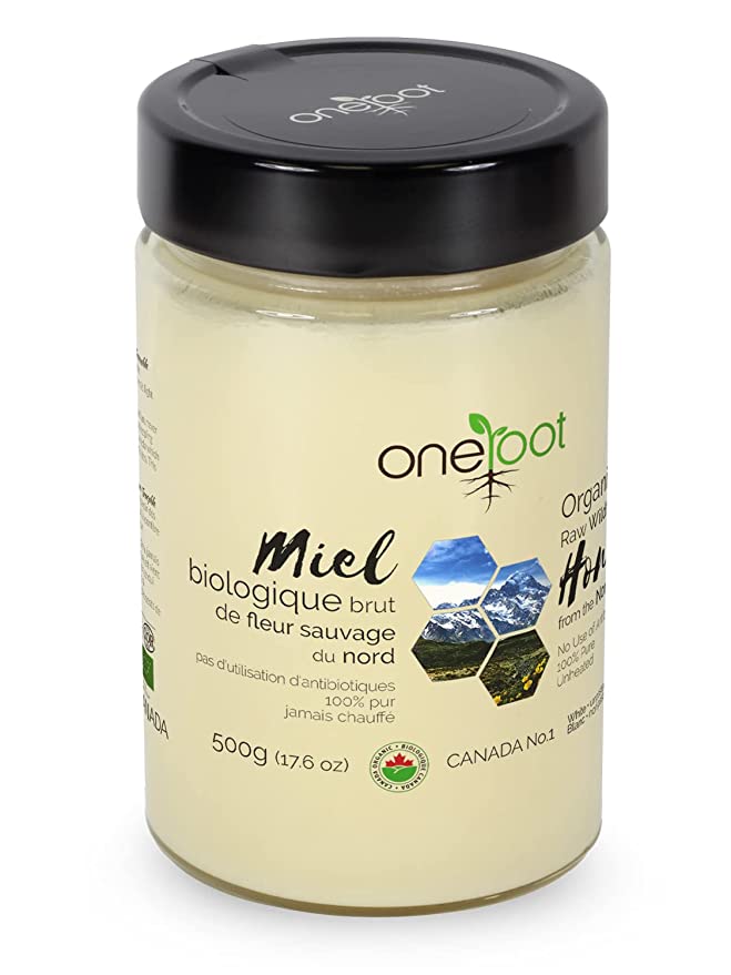 Oneroot 100% Organic Canadian Flower Honey(3 Jars)